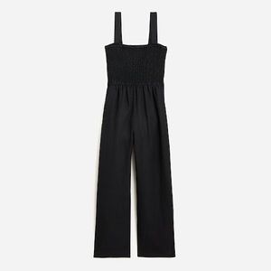 J. Crew Smocked Linen Jumpsuit